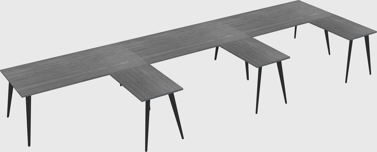Modern l-shaped office desk