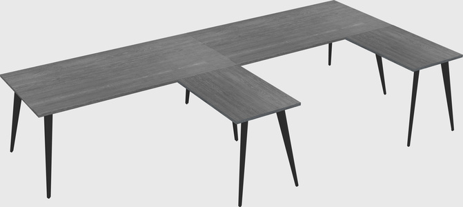 Modern l-shaped office desk