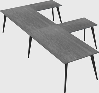 Modern l-shaped office desk
