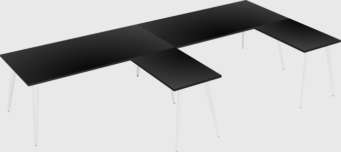 Modern l-shaped office desk