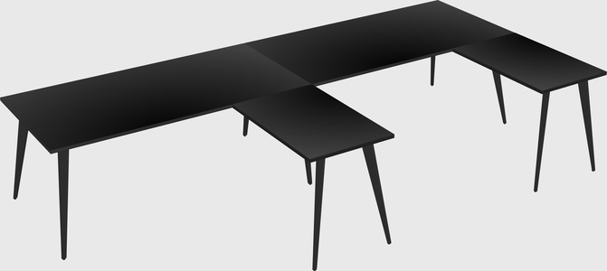 Modern l-shaped office desk
