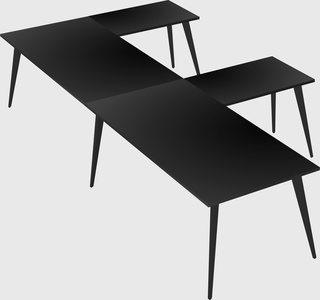Modern l-shaped office desk