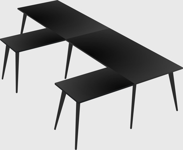 Modern l-shaped office desk