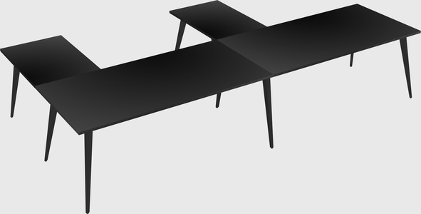 Modern l-shaped office desk