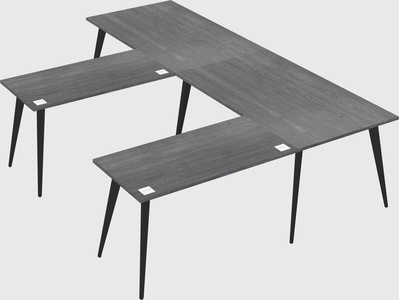 Modern l-shaped office desk