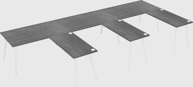 Modern l-shaped office desk