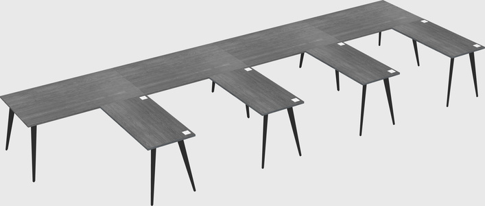 Modern l-shaped office desk
