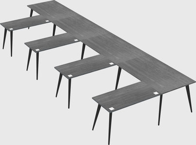 Modern l-shaped office desk