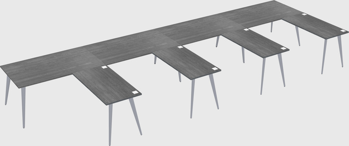 Modern l-shaped office desk
