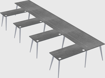 Modern l-shaped office desk