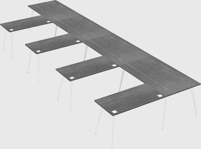 Modern l-shaped office desk
