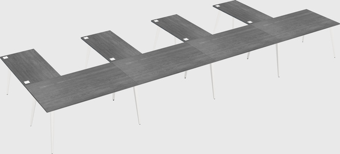 Modern l-shaped office desk