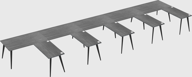 Modern l-shaped office desk