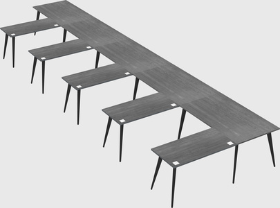 Modern l-shaped office desk