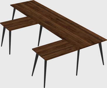 Modern l-shaped office desk