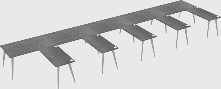 Modern l-shaped office desk