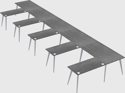 Modern l-shaped office desk