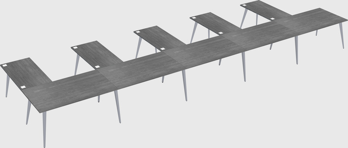 Modern l-shaped office desk