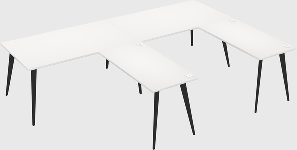 Modern l-shaped office desk