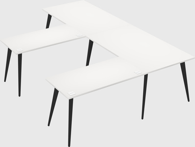 Modern l-shaped office desk