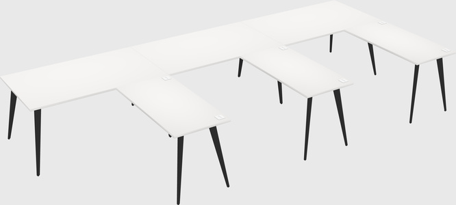 Modern l-shaped office desk