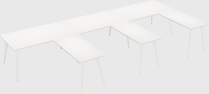 Modern l-shaped office desk
