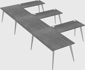 Modern l-shaped office desk
