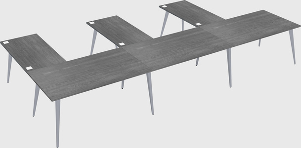Modern l-shaped office desk
