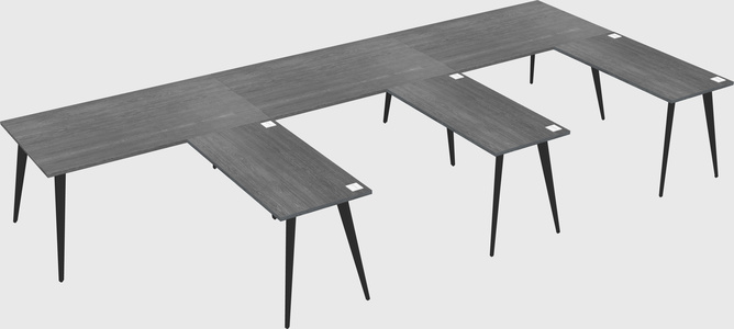 Modern l-shaped office desk