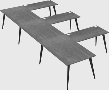 Modern l-shaped office desk