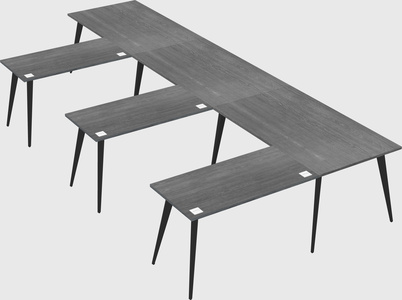 Modern l-shaped office desk