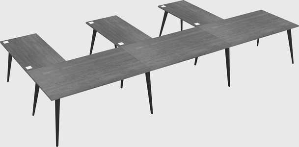Modern l-shaped office desk