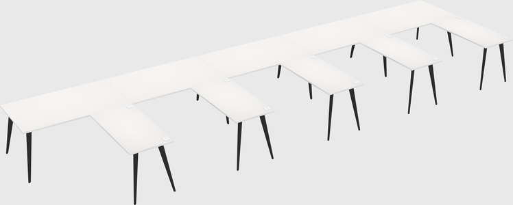 Modern l-shaped office desk