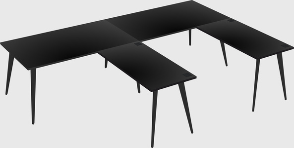 Modern l-shaped office desk