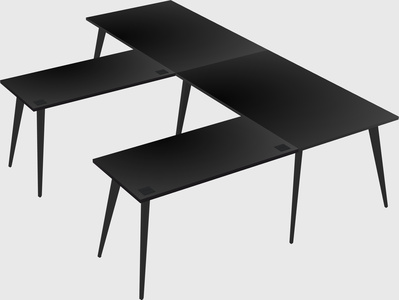 Modern l-shaped office desk