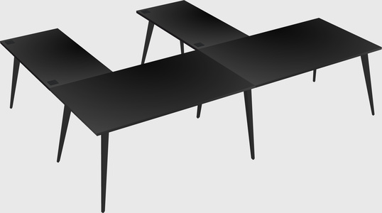 Modern l-shaped office desk