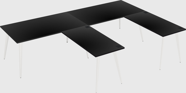 Modern l-shaped office desk