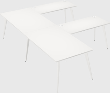 Modern l-shaped office desk