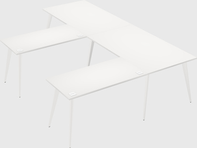 Modern l-shaped office desk