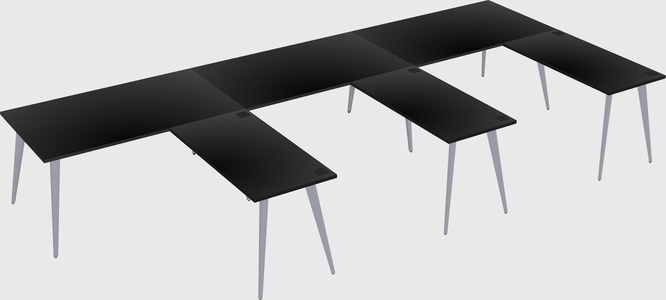 Modern l-shaped office desk