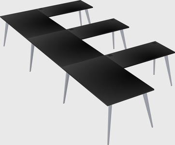 Modern l-shaped office desk