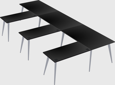 Modern l-shaped office desk