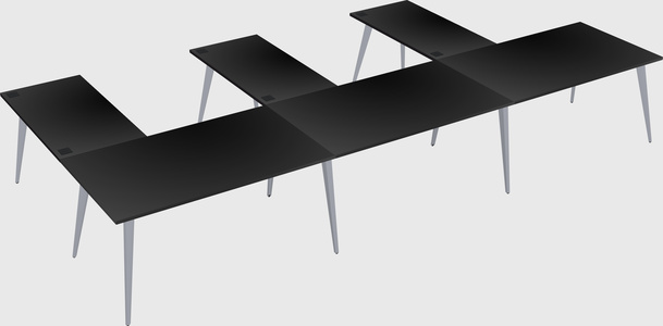 Modern l-shaped office desk