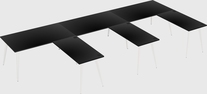 Modern l-shaped office desk