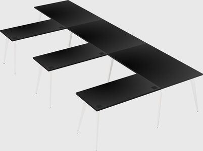 Modern l-shaped office desk