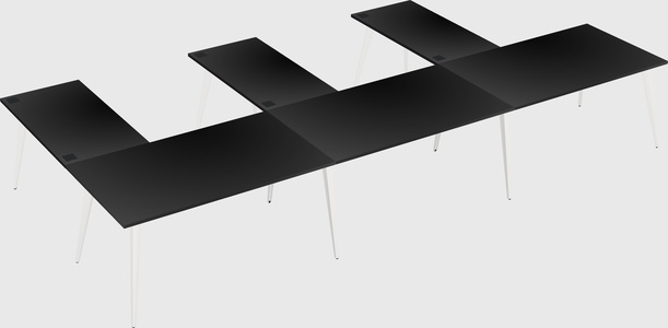 Modern l-shaped office desk
