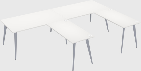 Modern l-shaped office desk