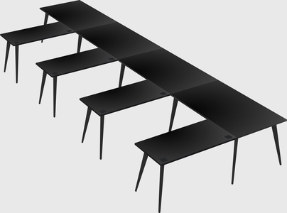 Modern l-shaped office desk