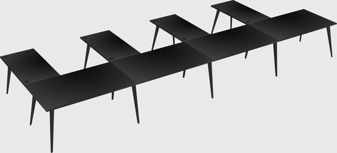 Modern l-shaped office desk