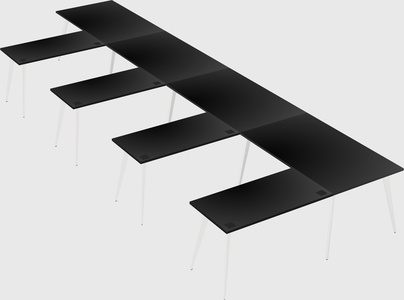 Modern l-shaped office desk